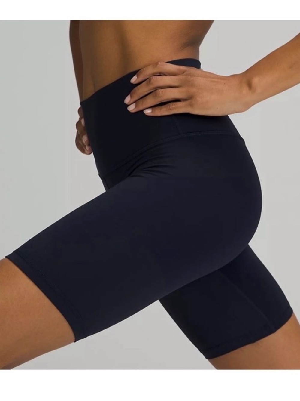 LULULEMON BLACK ALIGN HIGH RISE 8" SHORTS IN E+UC SIZE 10 - Picture 4 of 12